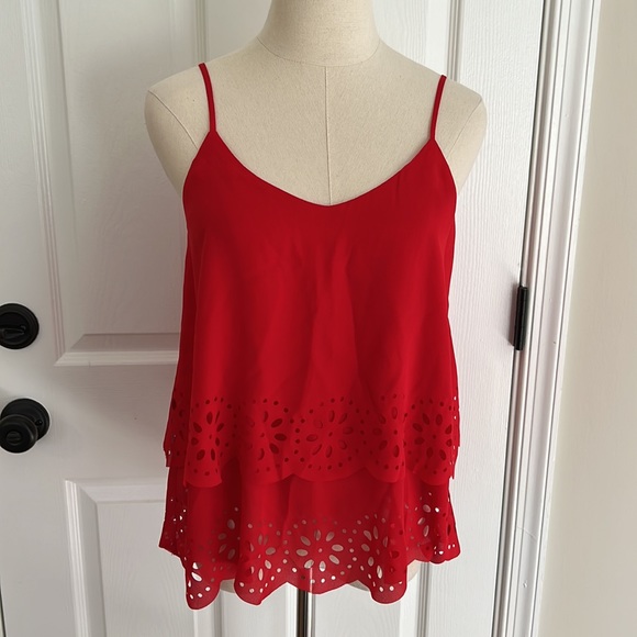 Francesca's Collections Tops - Red layered tank top